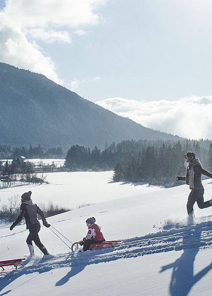 Familien im Winter