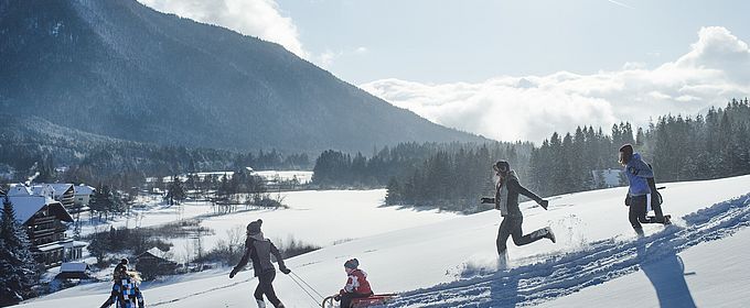 Familien im Winter